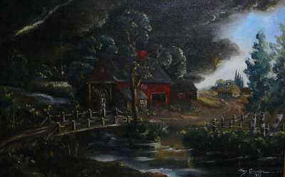 Watermill Before Storm